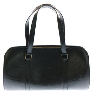 Louis Vuitton Epi Soufflot Handbag Black Noir Leather